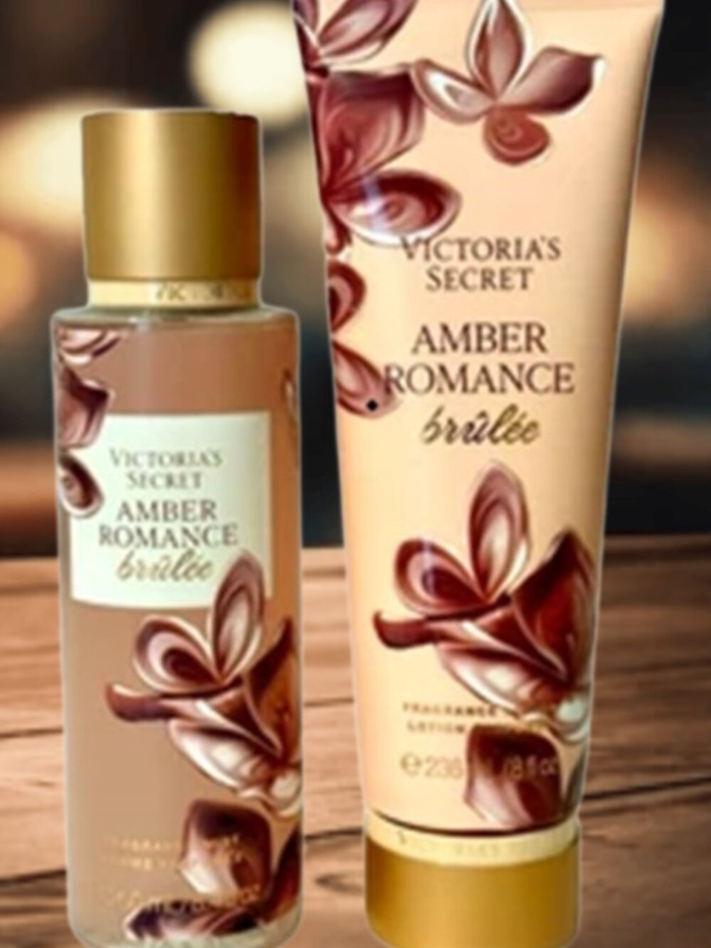 Victoria's Secret VS Amber Romance Brûlée Mist + Lotion 2 pc Full Size Set New